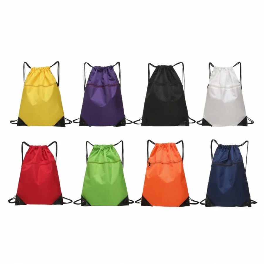 Drawstring Sırt Çantası Erkekler İçin Su Geçirmez Dize Açık Hava Etkinlikleri Nyl Sports Gym Bags Z6WU#