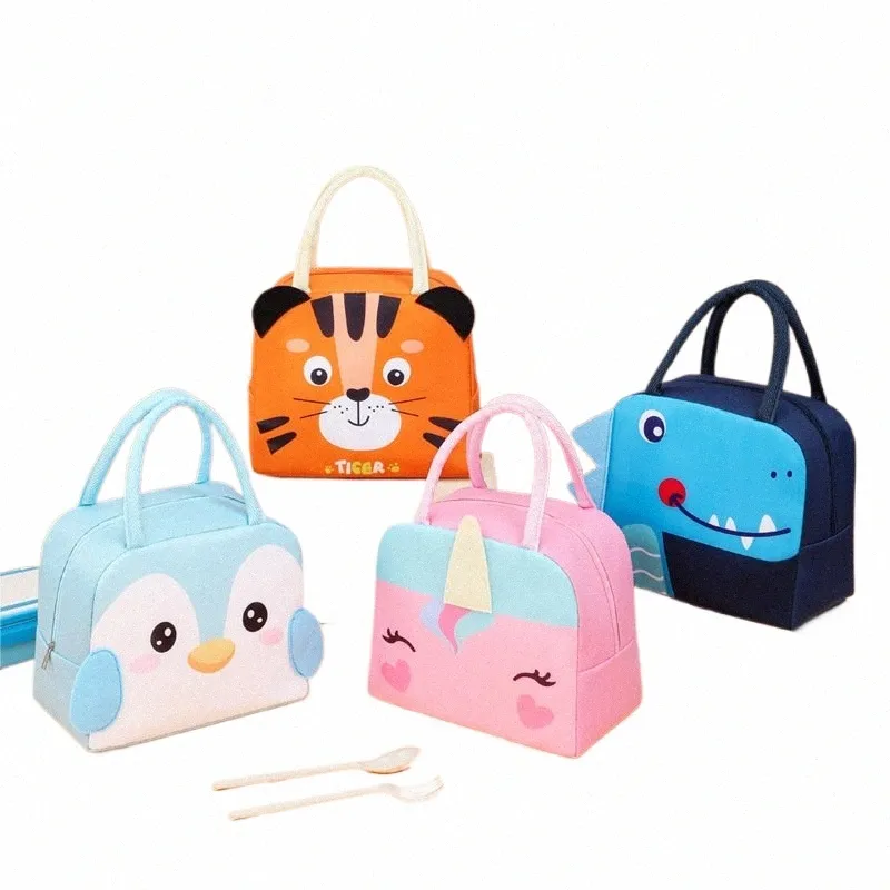 carto Animal Insulated Lunch Bag Women Kids Cooler Bag Thermal Bag Portable Lunch Box Ice Pack Tote Food Picnic Bags For Work Y5IK#