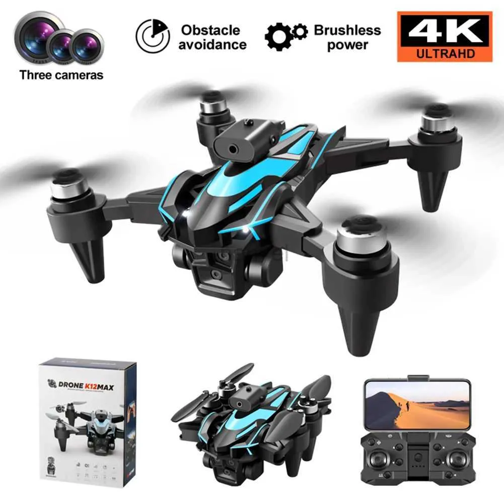 Drones 2024 Nieuwe K12Max Drone Professional 4K HD Camera Aerial Photography Brushless Motor WiFi Heffen Obstacle Vermijding RC Quadcopter 240416