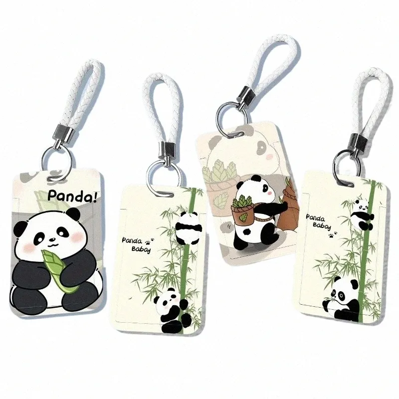 Söta panda kortinnehavare Student ID -kortskyddsskydd Fall Student campus ACC -kort Fall Protecti Shell Card Hylsa J7XV#