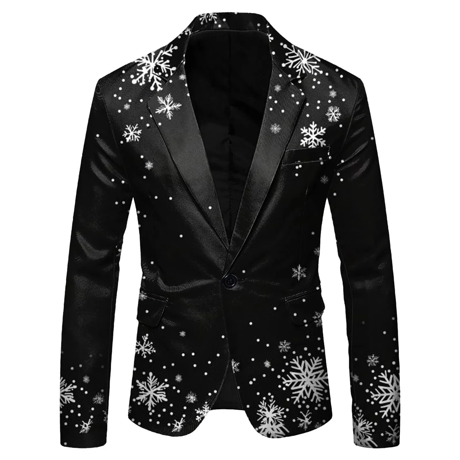 Save Big on Bulk Mens Christmas Suit Jackets Men's Festive Christmas Blazer  Suit Snowflake, Elk, Christmas Tree, And Santa Claus Print Holiday Party