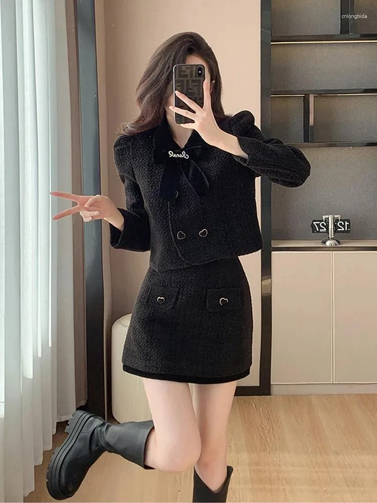 Work Dresses Fall Tweed Set for Women, Vintage Outfit