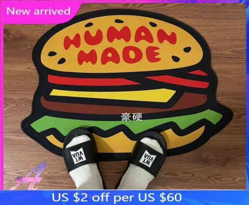 인간 만든 햄버거 오리 카펫 일본 안티 슬립 매트 T 슈리트 T2208043014692