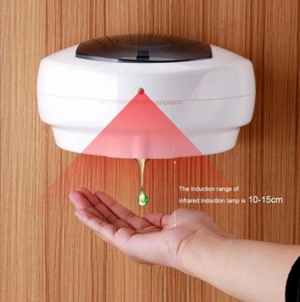 500 ml Automatisk beröringslös sanitizer Soap Dispenser Sensor Hands Badrum Väggmonterad manuell flytande tvåldispenser SH1909196577190