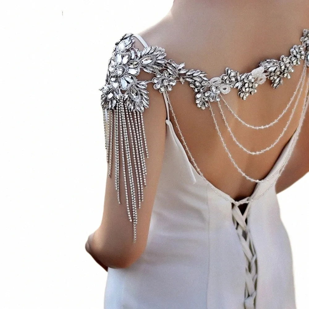 Topququeen Wedding Dr ramion łańcuch ręcznie robiony z koralikami szal biżuteria w stylu bohemijskim naszyjnik dla nałogów sg23a m3tx#