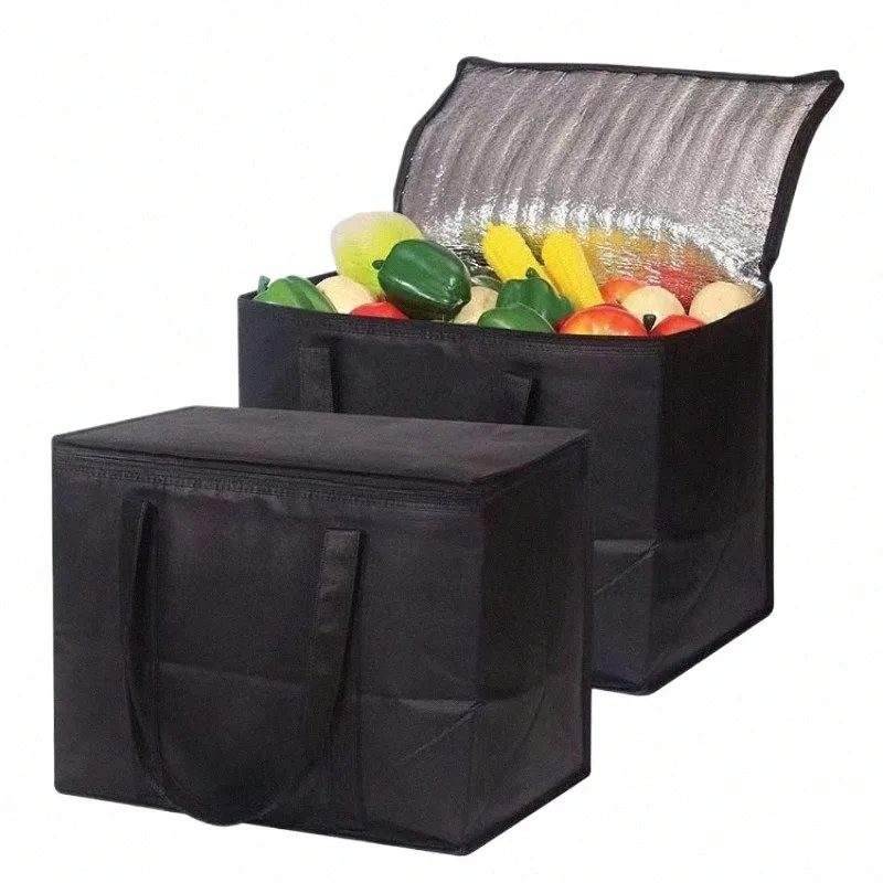 Sac de refroidisseur pour le déjeuner portable pliant insusine pique-nique glace aliments sac thermique sac de boisson sacs isolés sac de livraison de bière f1zt #