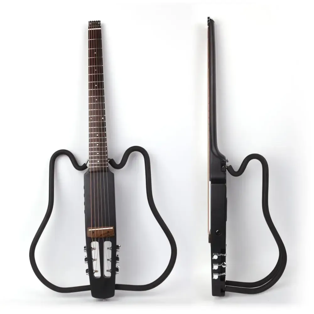 Колышки без головы складной электрической акустической гитары Портативные путешествия тихий встроенный встроенный электрон