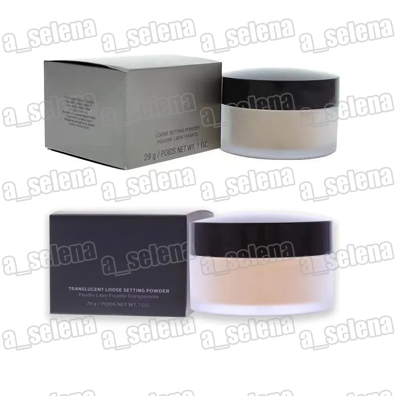 Face Makeup Loose Setting Powder Matte Long-lasting Brighten Concealer 29g Silver / Black Box