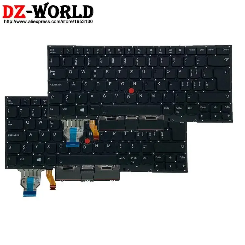Teclados novo teclado original da CH Swiss Lit para Lenovo ThinkPad X1 Carbono 7th 8th Gen X1 Yoga 4º 5º laptop SN20W73747 SN20R55549