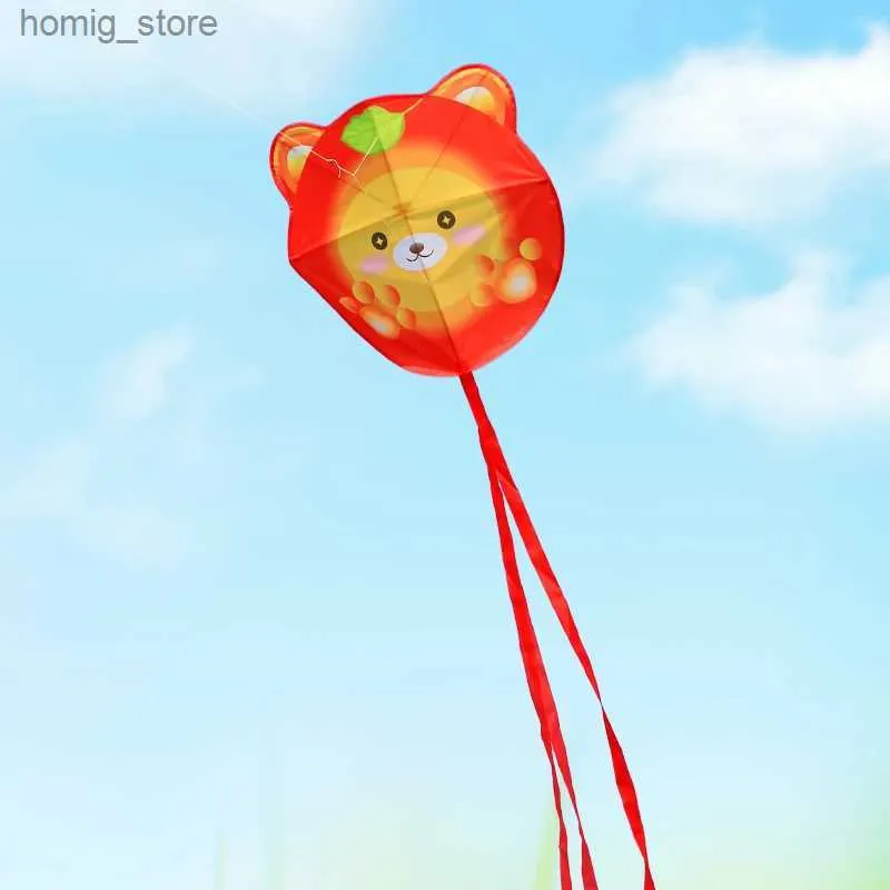 Kite Accessories Yongjian Small fruit kite apple bear kite parent-child outdoor sports easy to fly cartoon kite cute kite for adults or kids Y240416