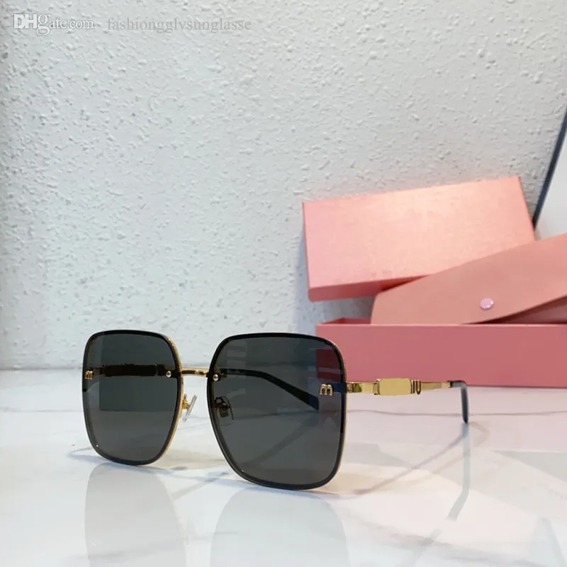 Kobiety Designer Owalne okulary przeciwsłoneczne z metalową ramą i światłowodem Modny styl projektowy Super Metallic SMU97 Women Luksusowe okulary przeciwsłoneczne