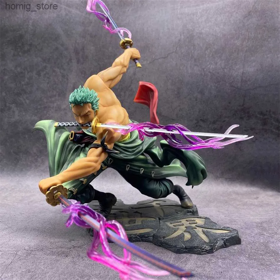 Action Toy Figures Hot One Piece 10cm animated character GK Roronoa Zoro three piece Sa maximum manga animated statue action character series model childrens toy Y24