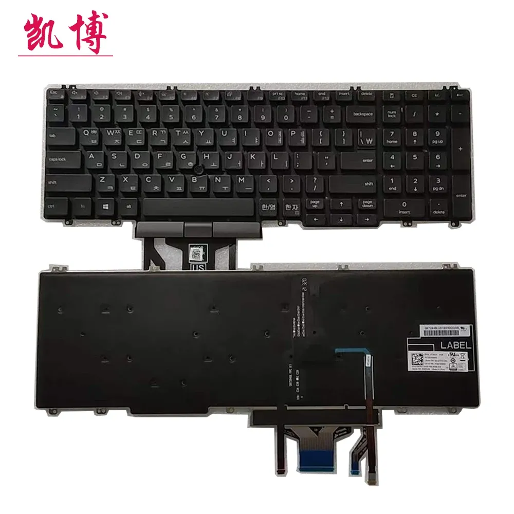 Keyboards Neues koreanisches arabisches Layout für Dell Latitude 5500 Backlit Laptop Keyboard Original SG97710XRA PK132VX3B05 40PTDH616