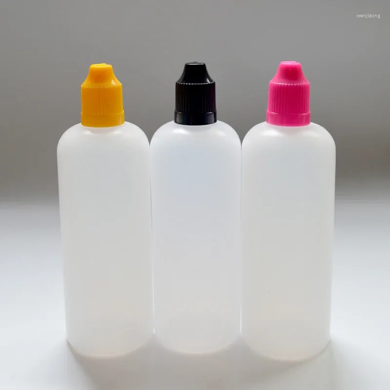 Bouteilles de rangement 10pcs vide 120 ml bouteille de compte-gouttes en plastique souple avec capuchon à l'épreuve des enfants et longue pointe d'aiguille pour le flacon liquide