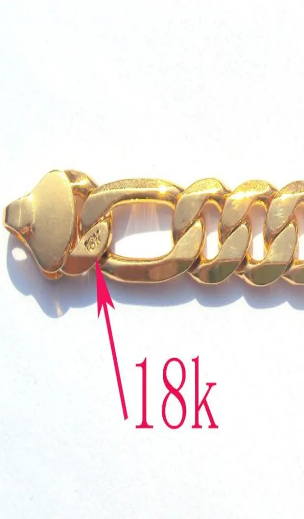 18 k massives Gold Authentic Finish Stempelte 10 mm feine Figaro -Kette Halskette 6171154