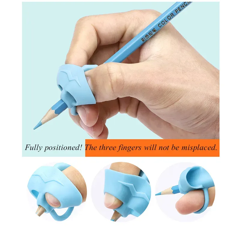 Children Writing Pencil Pen Holder Kids Learning Practise Silicone Pen Aid Holder Posture Correction Device for Students
