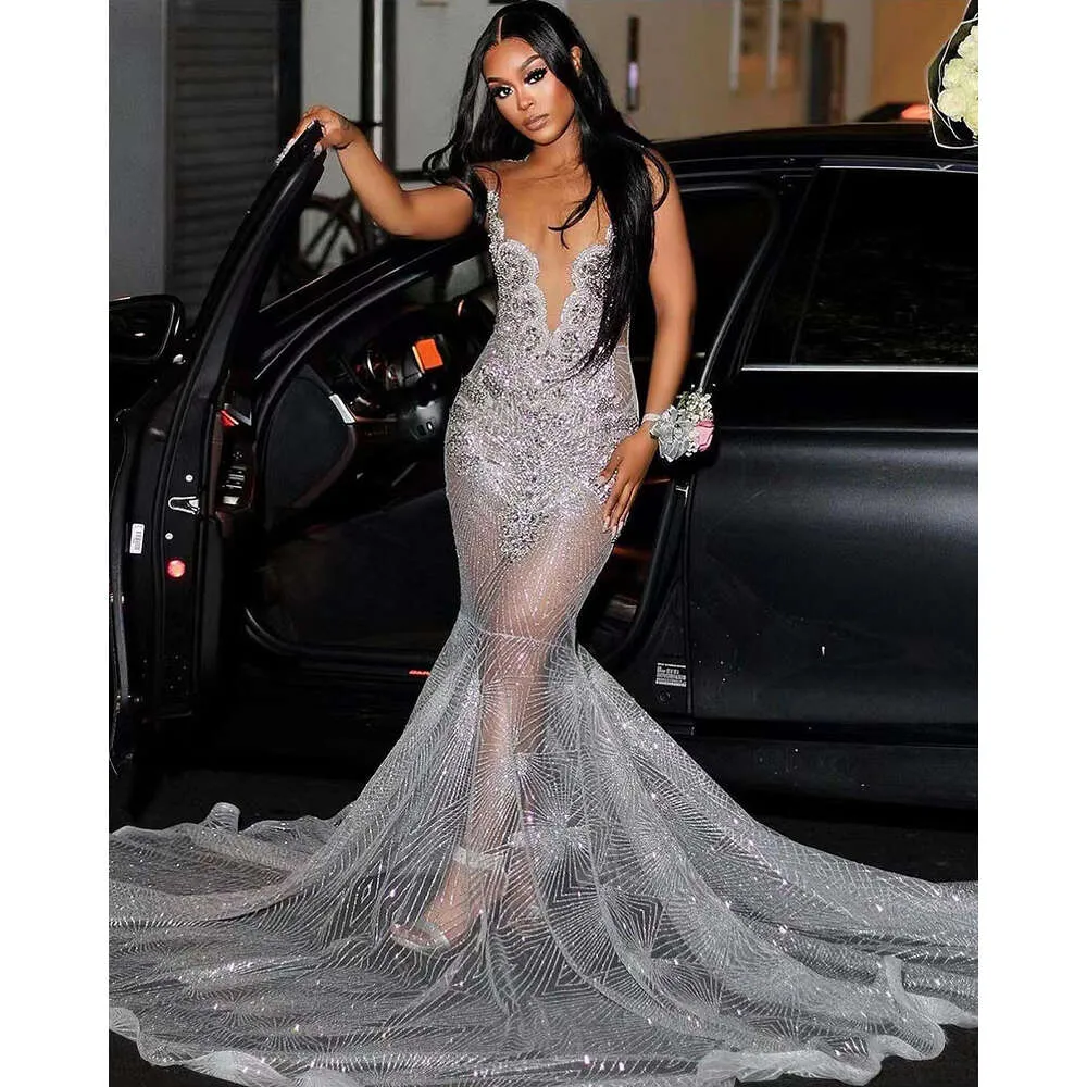 Jewel See-throughEvening Dress Jewel See-throughEvening Dress