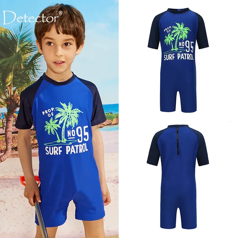 Boys UPF50 One Piece Swimsuit Sun Safe Swimwear for Ages 3 14