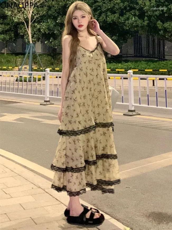 casual sleeveless ruffle dress Taste the Rainbow Sleeveless Ruffle Maxi Dress Rainbow / M by Sugarlips