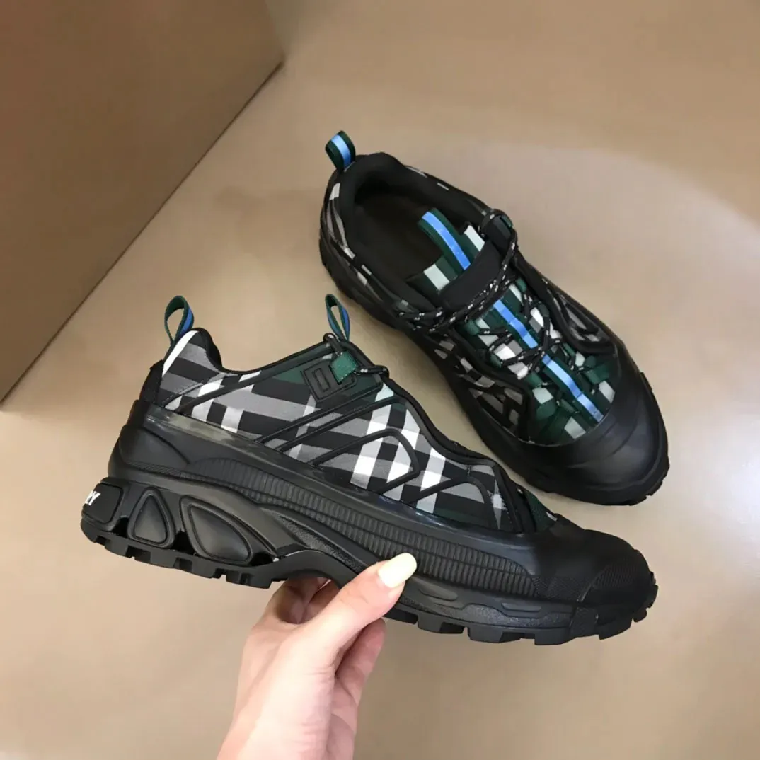 Vintage Check Arthur Sneaker With Striped Print Designer Trainers For Men And Women Platform Lattice Bacca Bucci Casual Shoes With Classic Shades And Flats Includes Box From Athletic shoes 2019 24.1 D...