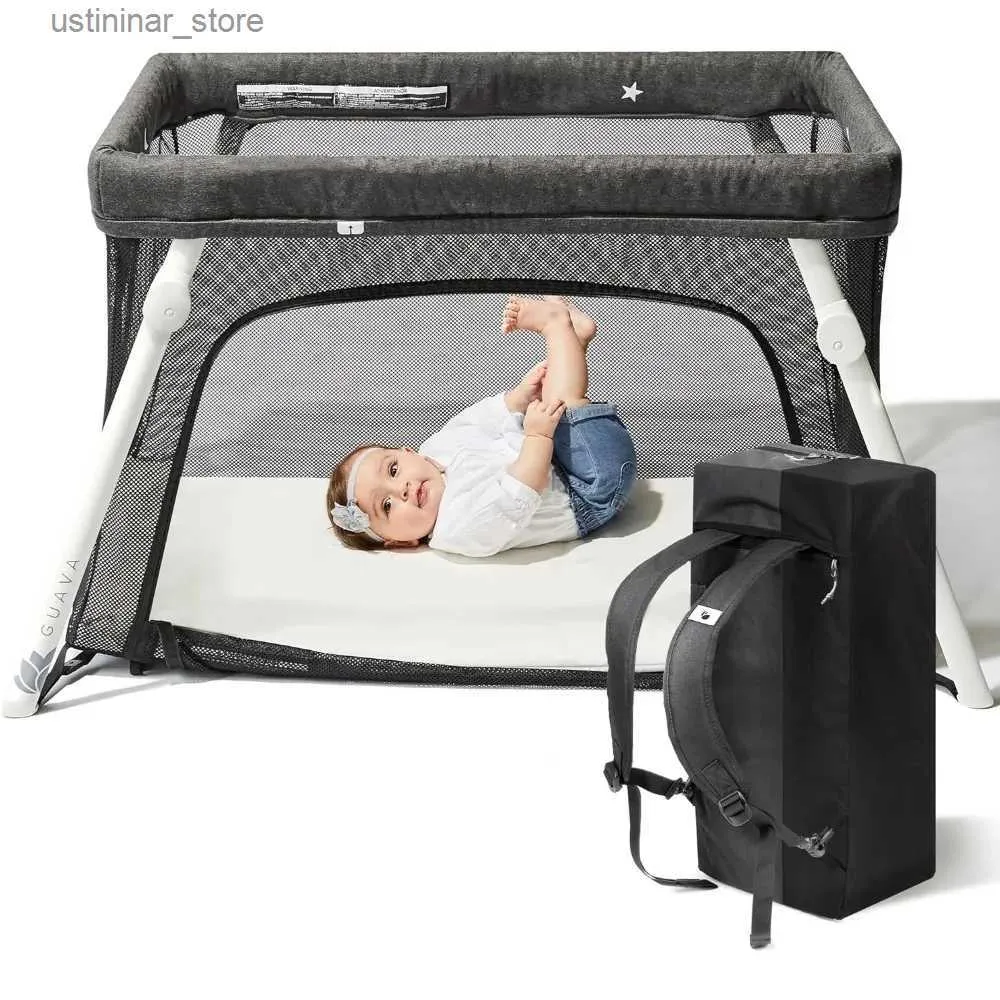 Детские кроватки Lotus Travel Crib с легким дизайном рюкзака |Сертифицированная детская безопасная портативная кроватка |Складывание игрового двора с удобным Mattres L416