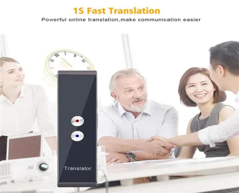 T8 Voice Translator 40 Idiomas Inalámbricos Oficina de Aprendizaje de Empresas Interpretación Simultánea Mini 2 Way Real Time App4174851
