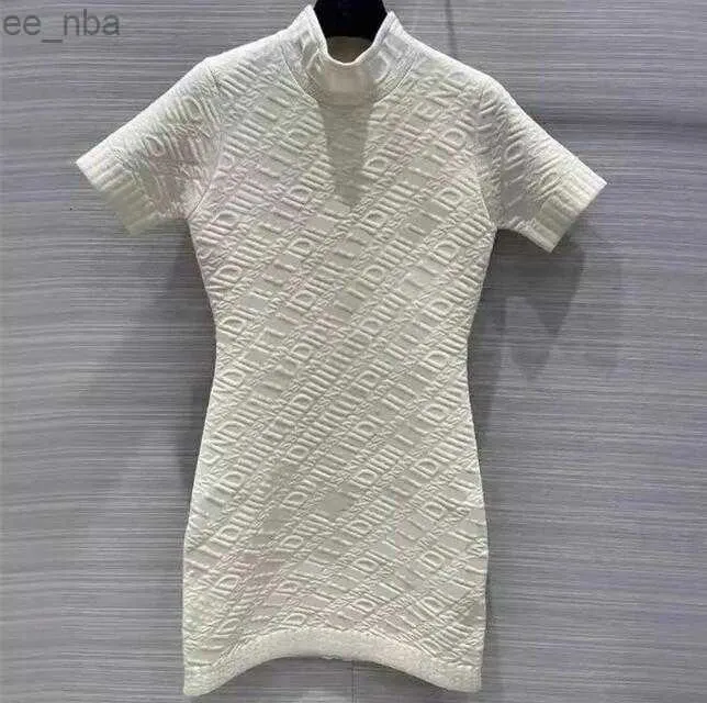 Womens Casual dress Designer dress Embossed 3D embossed letter high quality womens dress with two knitted vests and skirts