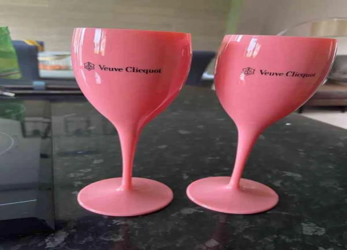 6st Orange Plastic Champagne Flutes Acrylic Party Wine Coupes Glass VCP Champagne Flutes Goblet Plastic Veuve Cups L2206241617606