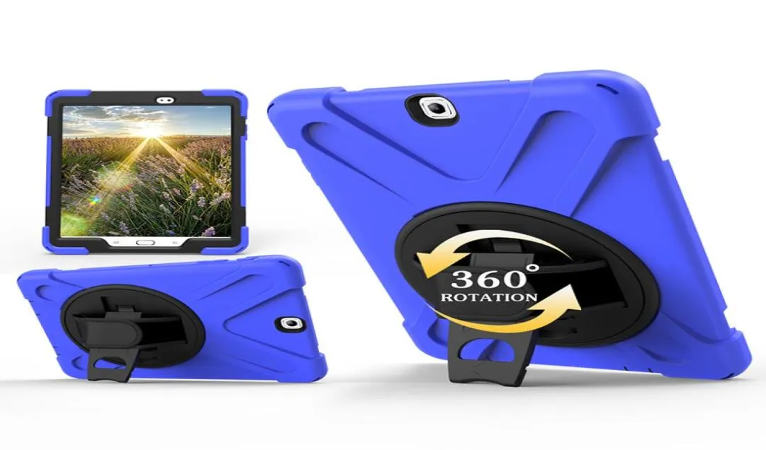 Odporny na wstrząs przeciwprawy ochronne z 360 stopni Rotatable Kick -Stand Hand Pasek dla Samsung Galaxy Tab S2 97 T810 T815Sty5235505