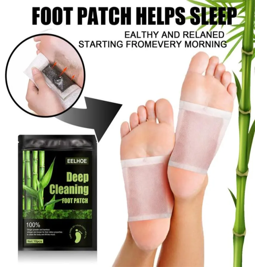 Natural Herbal Detox Foot Patches Pads Treating Deep Cleaning fötter vård Kroppshälsa Relief Stress hjälper Sleep9232117