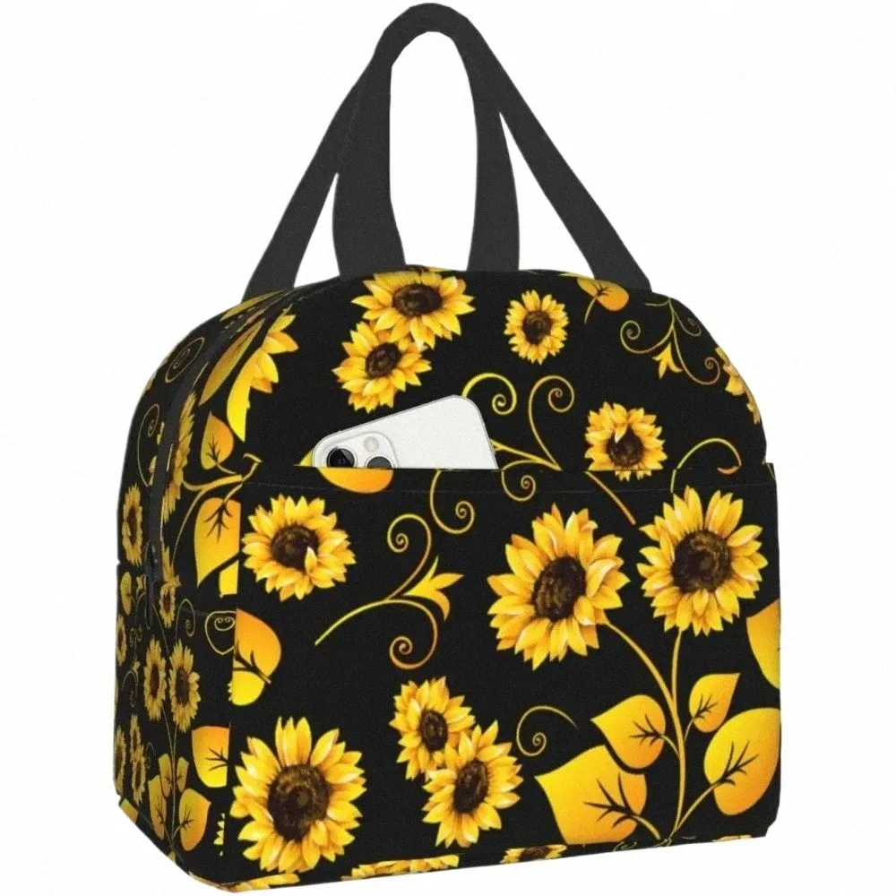 Sac à lunch isolée Sunfr pour femmes hommes Wable Cooler Tote Sac réutilisable Léchier léger pour le travail de bureau de pique-nique D4m3 #