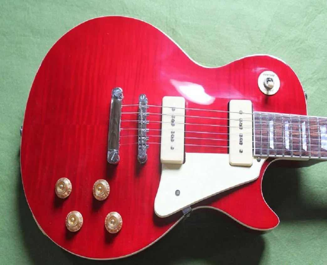 GJGFHGJH 2 P90ピックアップ付きLP Standard Electric Guitar99514759を備えた全楽器カスタムカスタム