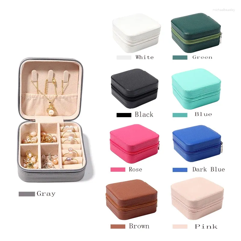 Caschetti per gioielli 1 PC Travel Portable Mini Box in pelle Angelia Organizzatore Organizzatore Regola di stoccaggio femminile