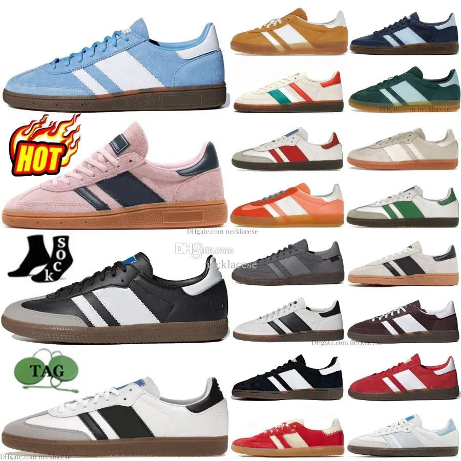 Spezails Sneakers Designer Handballs Aluminum White Black Gum Shoes Cloud Clear Pink Gum Brown Wonder Core Night Navy Green Better Scarlet Light Blue Red Footwear