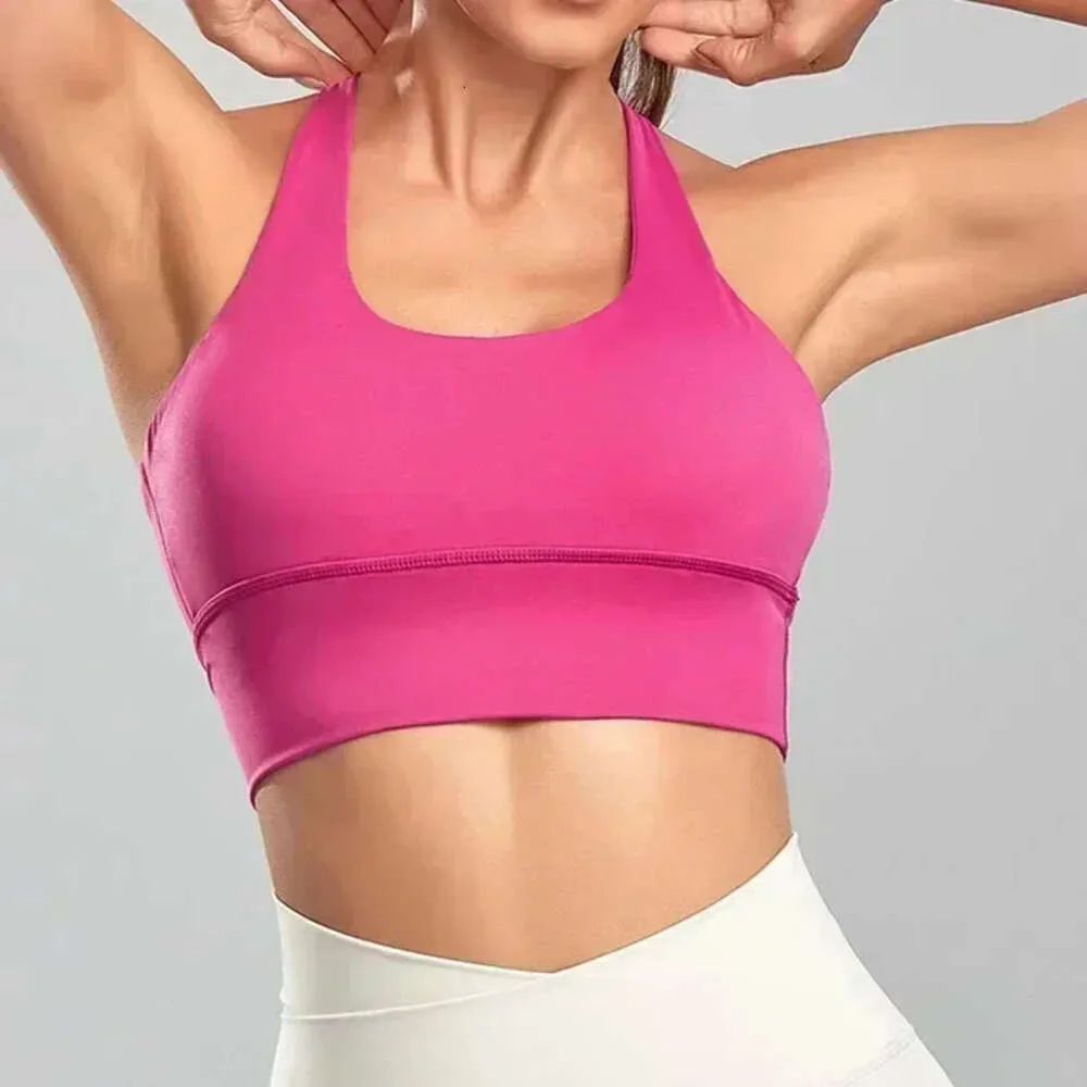Justera underkläder Lu Women Sexy Yoga Chest Pad Bras Bralette Push Up Bra Sporte Female Underwear Solid Color Bra Gym Topps Lemon Gym Running WO