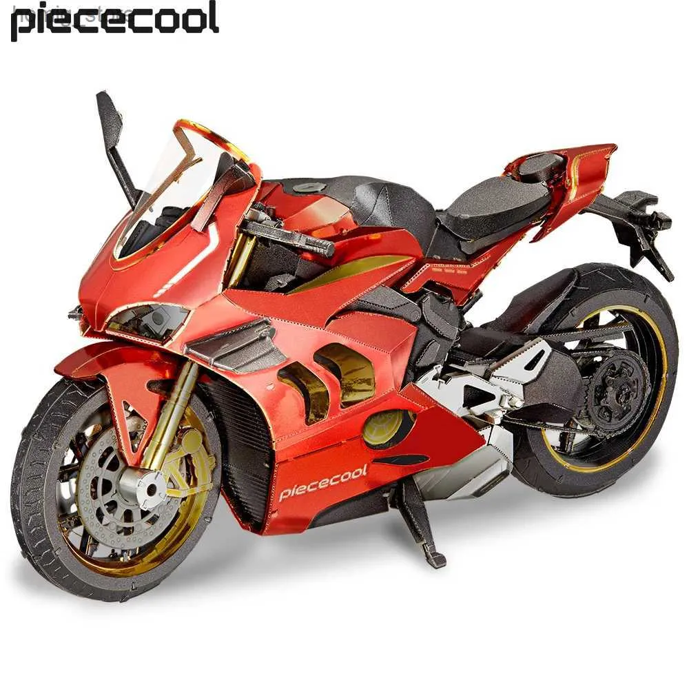 3D Puzzles Piececool Model Building Kits Motorcykel III 3D Puzzle Metal DIY Toys Jigsaw för tonåringar Brain Teaser Gift till vuxen Y240415