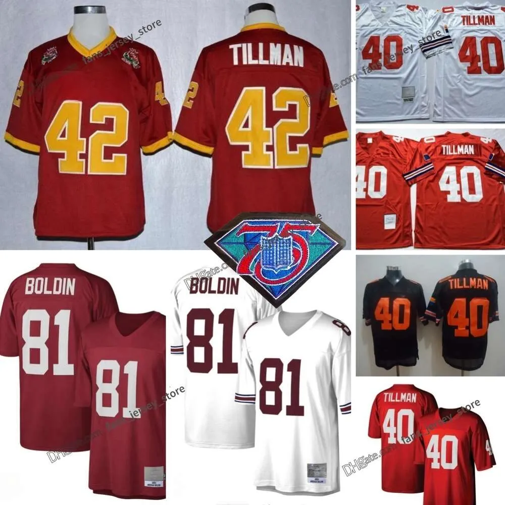 Custom 75th Shotback 40 Pat Tillman 2000 Koszulki piłkarskie 11 Larry Fitzgerald 8 Larry Wilson 72 Dan Dierdorf 52 Charley Trippi 81jackie Smith 1 Ernie Nevers Wehrli