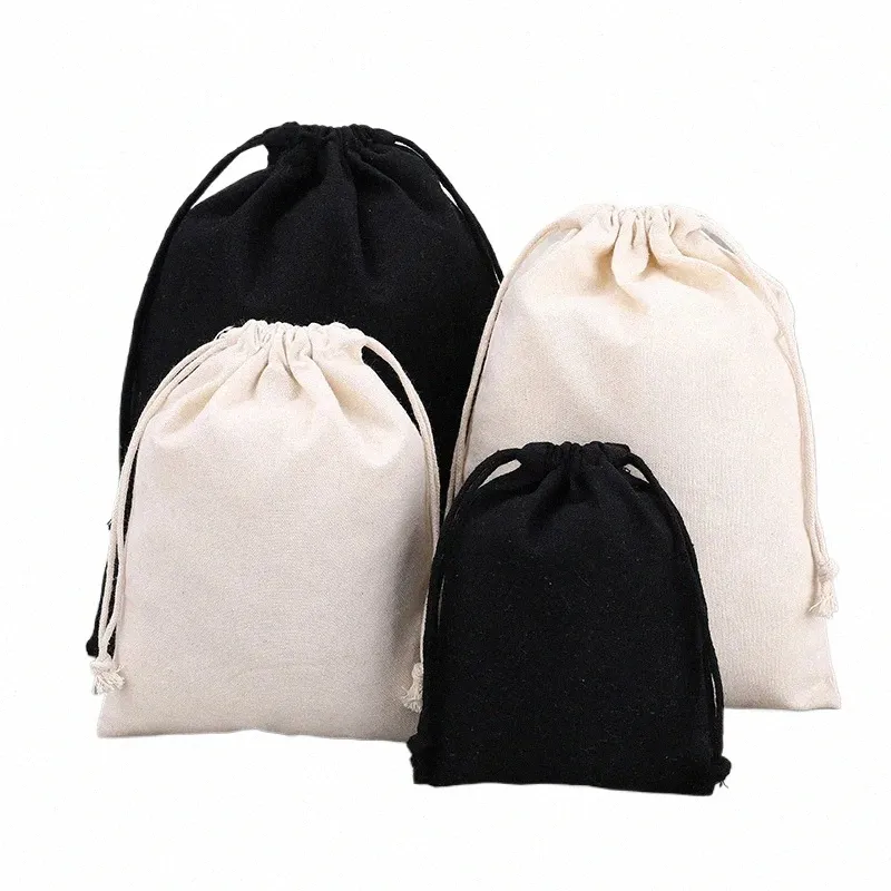 Canvas Cott Drawstring Pocket Shop Cott Bag Sports Sports Travel Bolsa à prova de poeira Asa de cosméticos e saco de armazenamento L602#