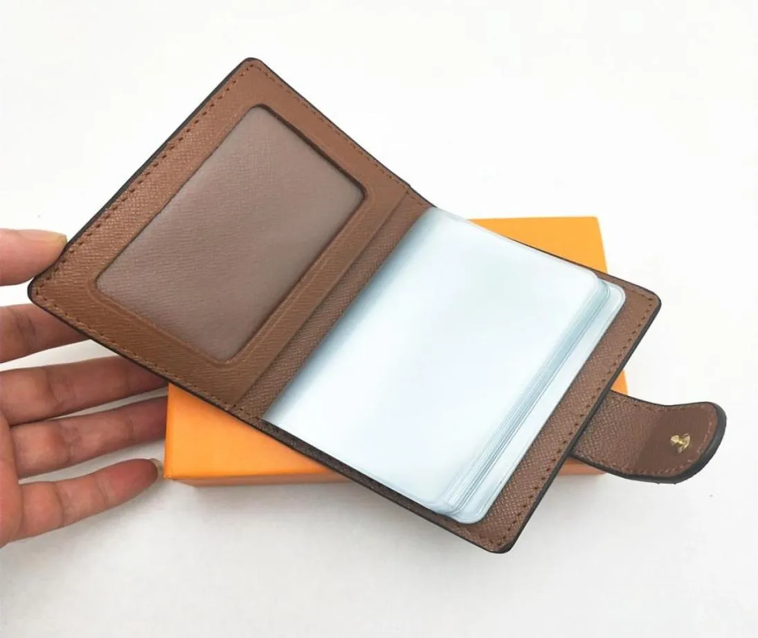 Klassische Männer Frauen Plaid Check Style Visitenkartenhalter mit PO Slot Herren Mini -Kartenhalter kleiner Geldbörse Schlanke Brieftaschen WTIH Box7237536