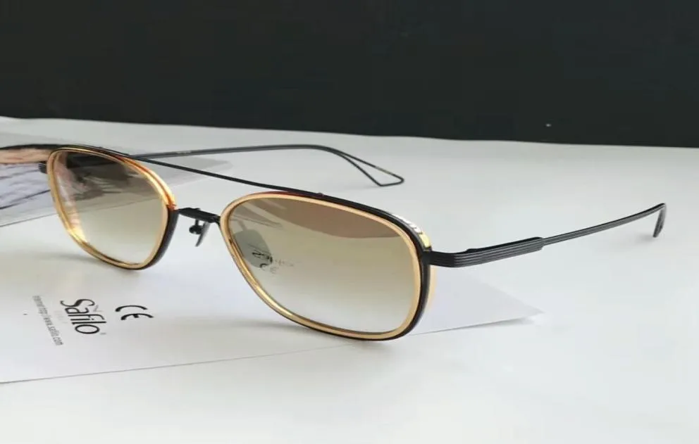 System One Pilot Солнцезащитные очки для мужчин Black Gold Browned Sonnenbille Fashion Sunglasses Gafas de Sol New с Box7779573