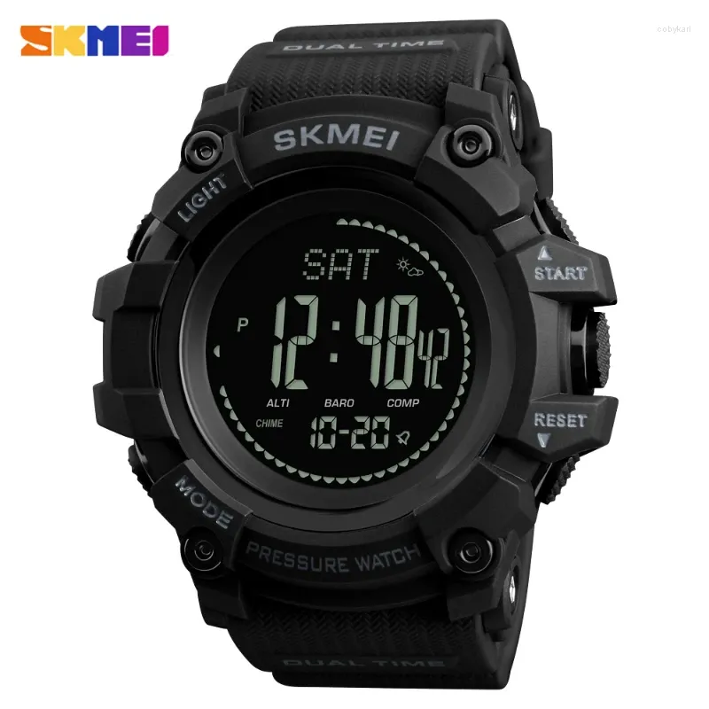 Наручительные часы Skmei 1358 Sports Sports Digital Watch для мужчин, измеряющих барометрический компаса, военные водонепроницаемые мужские часы Relogio Masculino