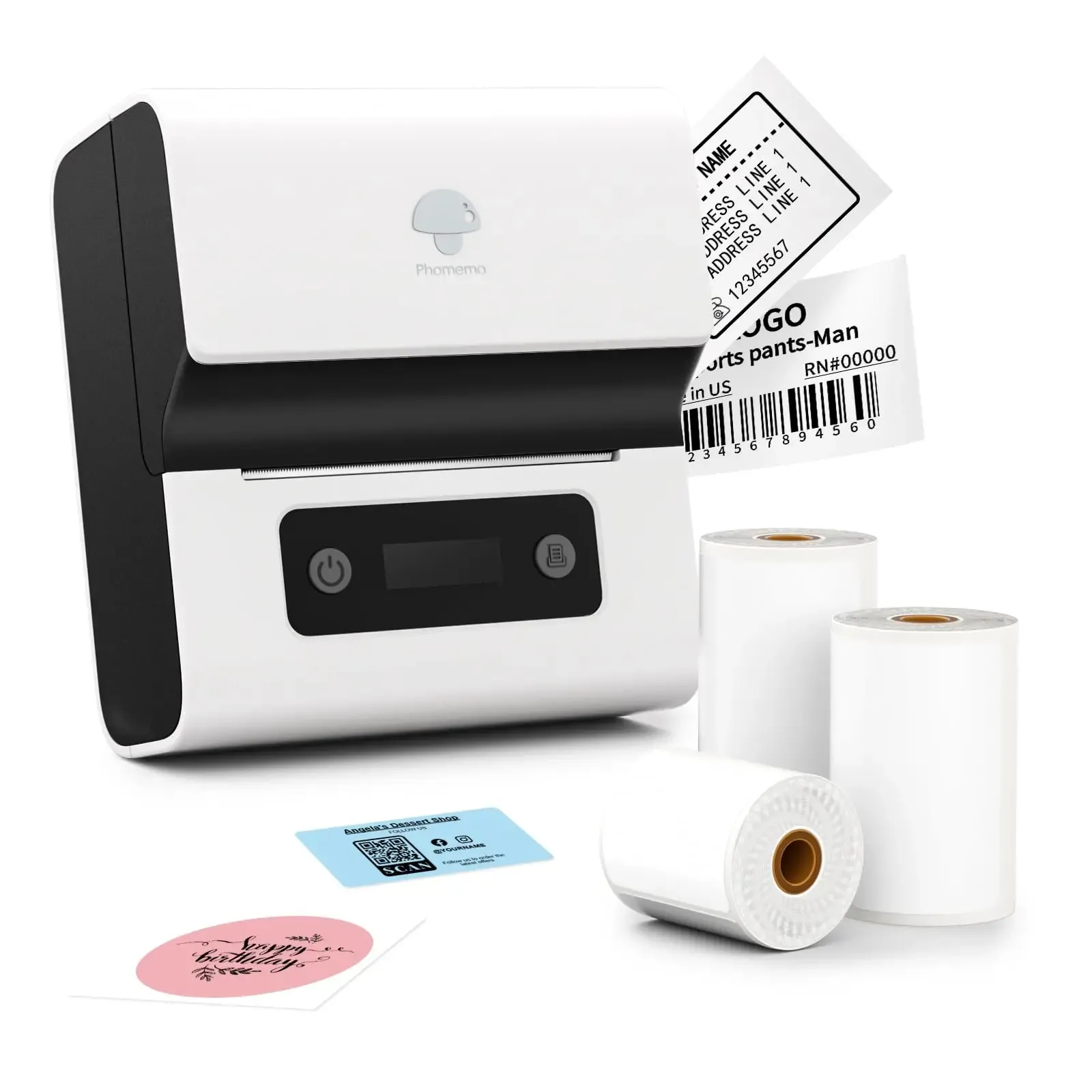 Skrivare Phomemo -etikettstillverkare med 3st Labels streckkod Label Skrivare M221 3 tum etikett Maker Bluetooth Thermal Printer för små businer