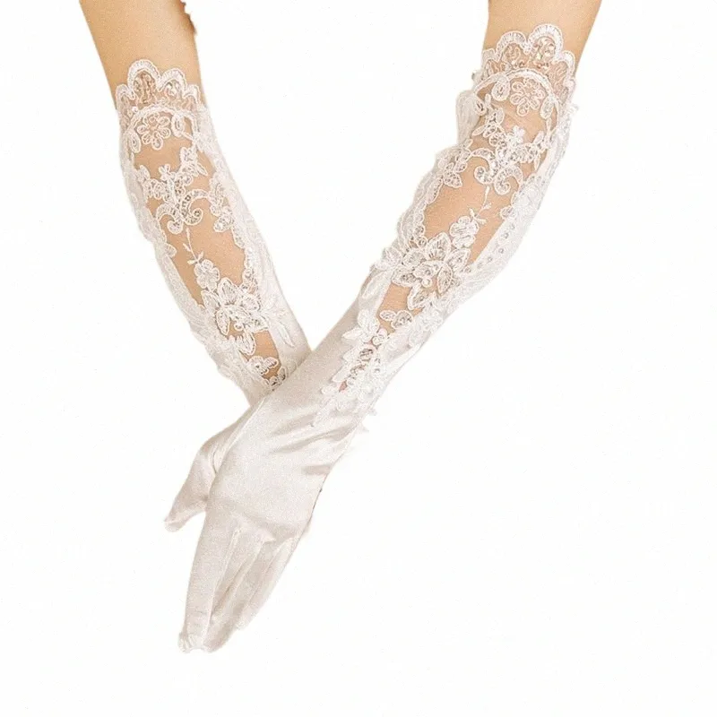 lg White Gloves For Wedding Bride Accories, Elegant And Minimalist Summer Style L4OI#