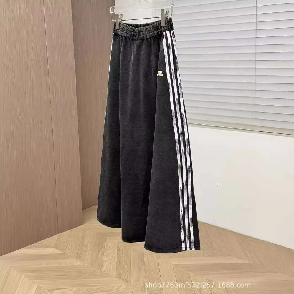 Designer ss24 primavera/estate New Trendy Br American Wash Water Stripe Small Zhangzi Cowboy Half Skirt