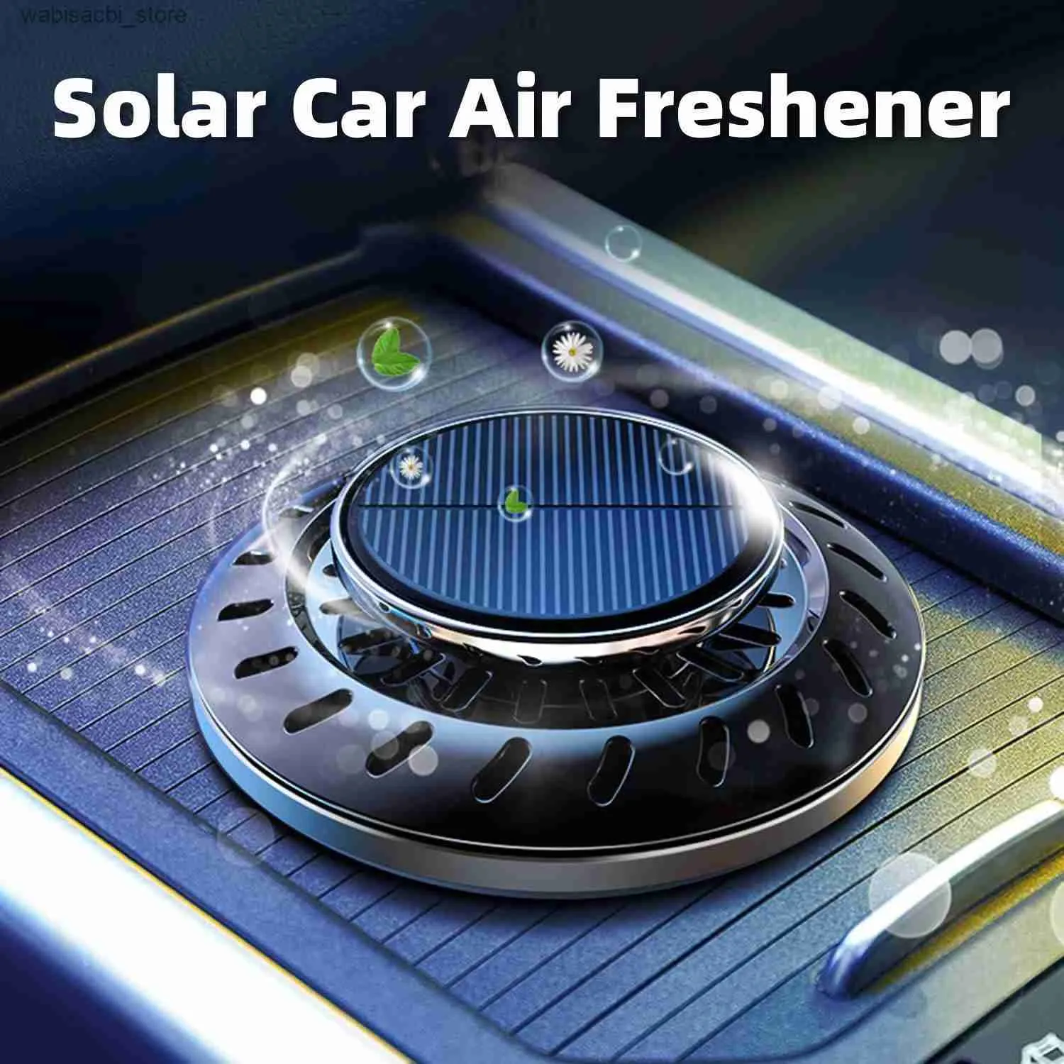 Car Air Freshener Car Solar Powered Rotating Air Freshener Lasting Car Diffusers for Essential Oils Fragrance Air Purifier Car Interior Accessorie L49