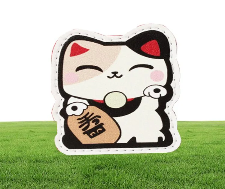 2019 dames039S nieuwe korte ritsjipper Lucky Cat Wallet Multicard PU -koppelingszak multifunctionele gesp gokkleed kleine kaarthouder Wallet9634869