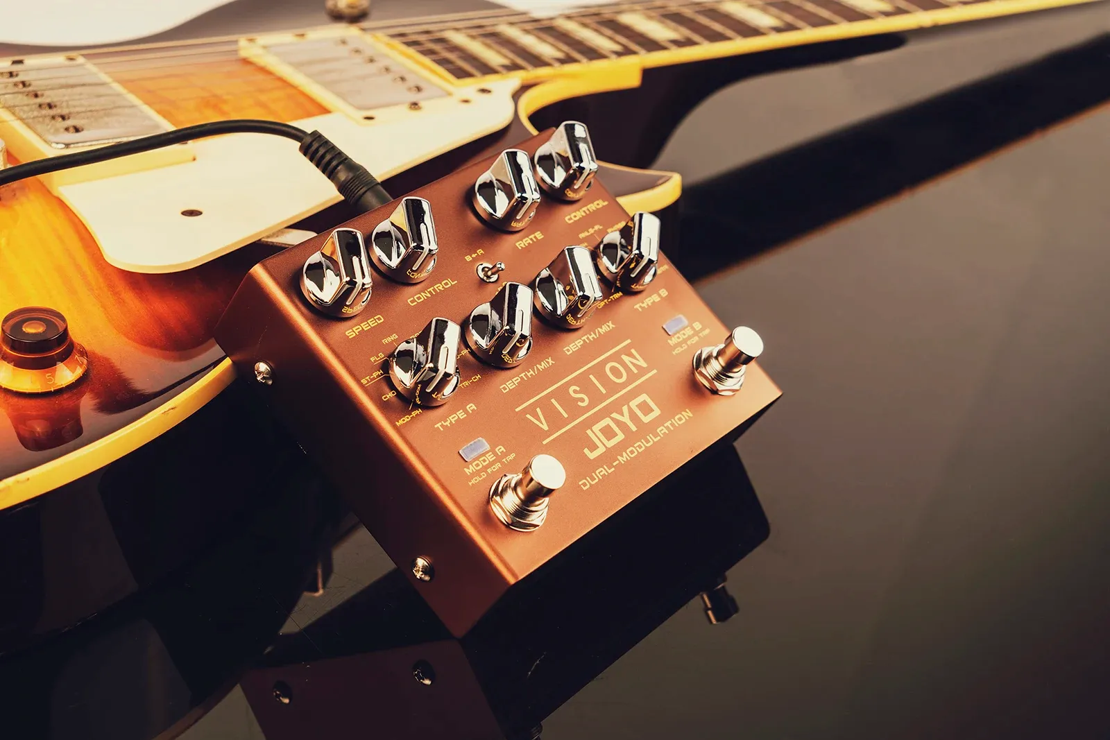 Cables Joyo R09 Vision Multieffect Guitar Pedal Nine Effets Dual Channel Modulation Pédale Prise en charge STÉRÉE STOPE SORTIE TRUE BYPASS