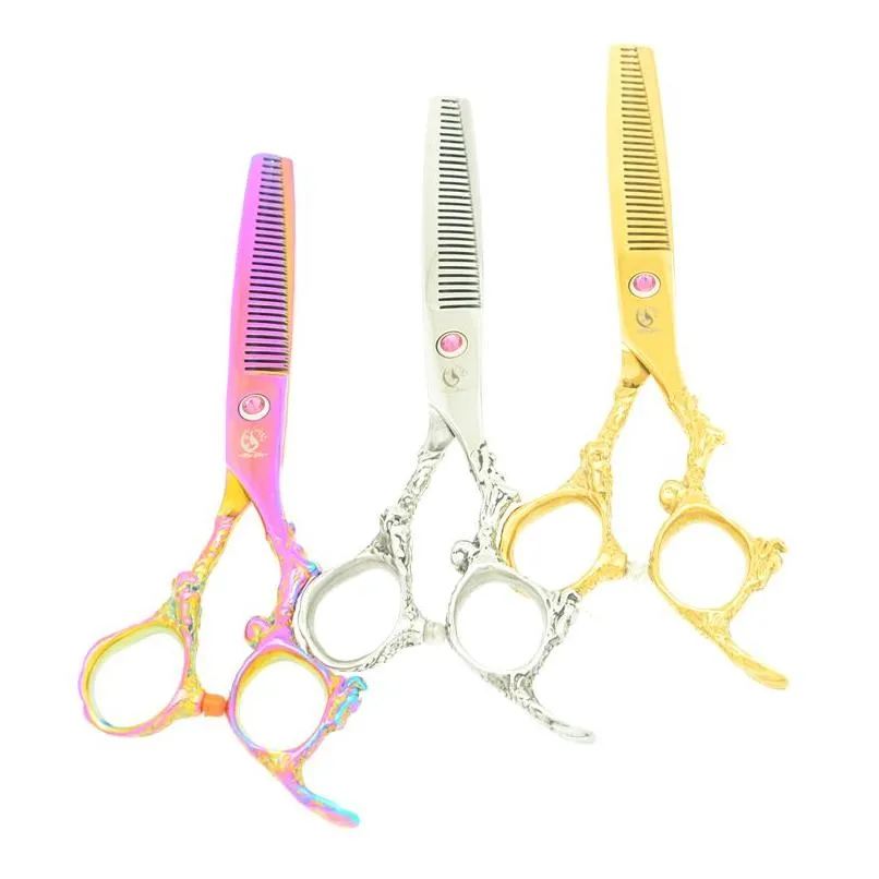 Per capelli Scissori 6.0 pollch Meisha JP440C Dragon Holdning Shears Barber Professional con Case HA0327 Drop Delivery Products Care Sty Otwb9