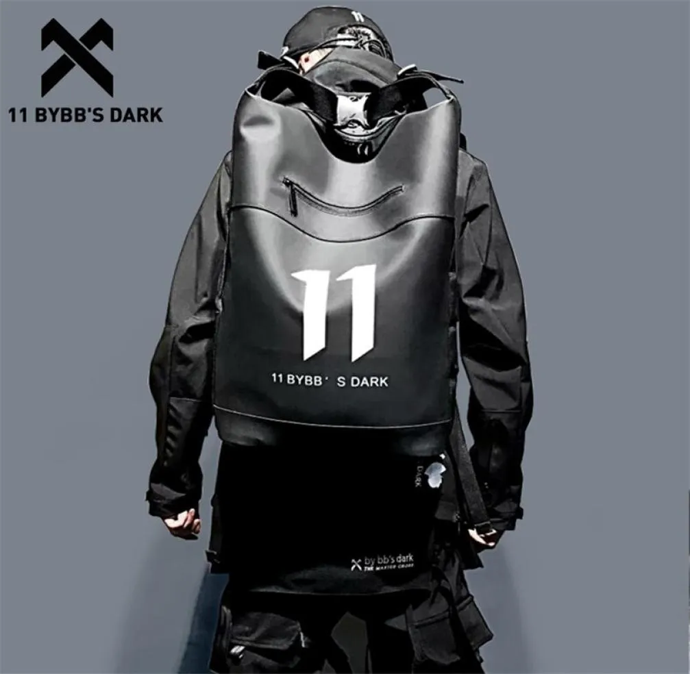 11 BYBB039S Темный хип -хоп водонепроницаемый рюкзак Men Mudifunction School Compult Sags Male Big емкость Men8087703