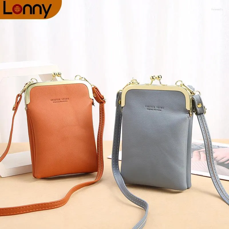 Umhängetaschen Tide Fashion Ladies Telefon Geldbeutel kleiner Crossbody Women Mini Pu Leder Messenger -Tasche für Mädchen Bolsas Reißverschluss Brieftasche